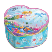 Heart Shaped Musical Jewelry Box Mermaid