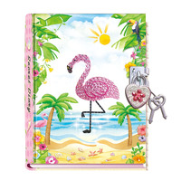 Diary with Lock Flamingo