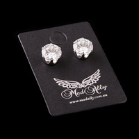 Diamante Stud Earrings 8mm
