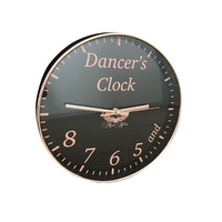 Dancer's Clock Black & Rose Gold