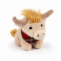 Angus the Highland Cow Light tan with scarf