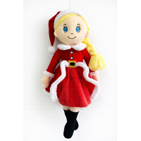 Santa Doll with Blonde Braids