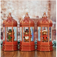 Christmas Snow Lantern Highland Cow Red Set of 3