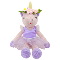 Eunice Knitted Unicorn Purple Dress