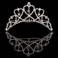 Medium Heart Tiara Silver