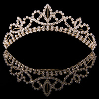 Medium Crystal Tiara Gold