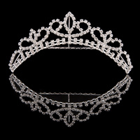 Medium Crystal Tiara Silver