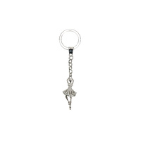 Ballerina Keyring- Silver Diamonte