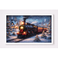 Light Up Frame; Christmas Steam Train