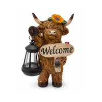 Highland Cow Solar Powered Garden Ornaments