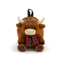 Backpack Highland Cow Tan
