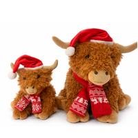 Hamish the Highland Cow Christmas Tan 80cm