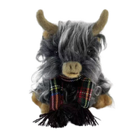 Hamish the Highland Cow Keyring Black