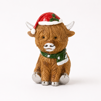 Highland Cow Christmas Ornaments Boy