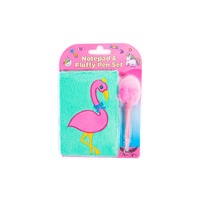 Fluffy Notebook - Flamingo