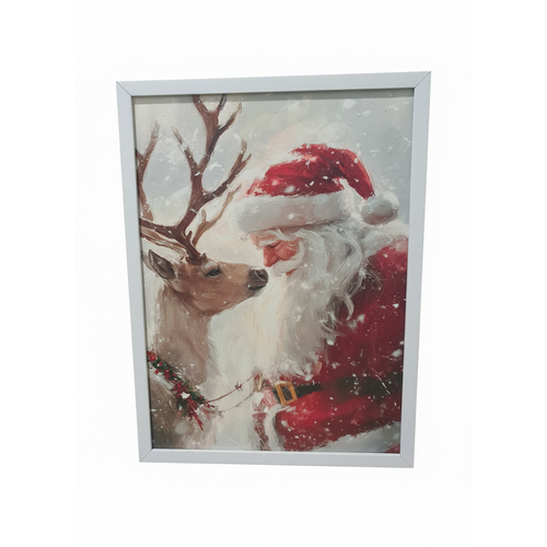 Light Up Frame; Santa and Reindeer