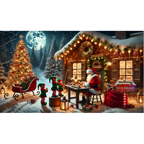 Light Up Frame; Santa's Workshop