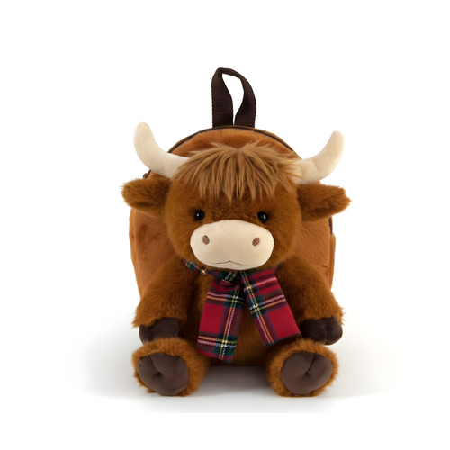 Backpack Highland Cow Tan