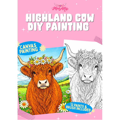 Highland Cow DIY Painting