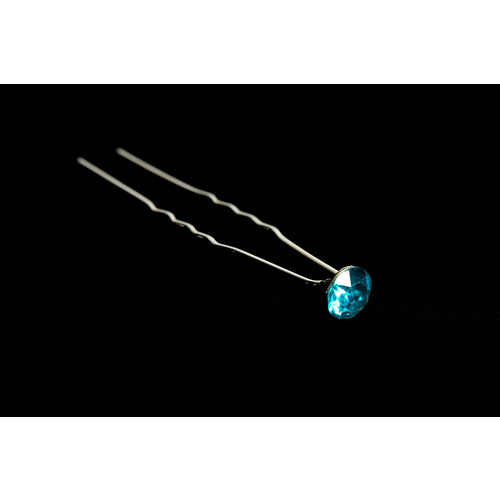 Diamante Bun Pin Turquoise