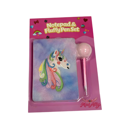 Fluffy Notebook - Pink Unicorn