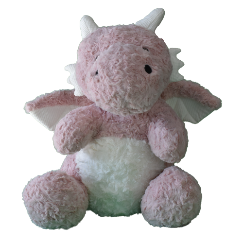 Odin the Dragon 30cm Pink & White