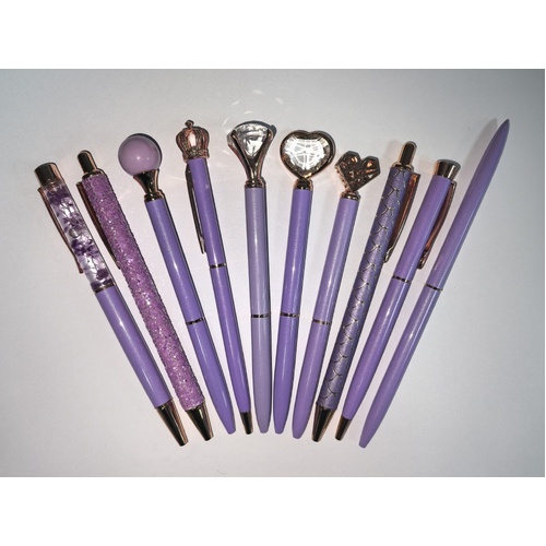 Purple Pens Assorted set of 10