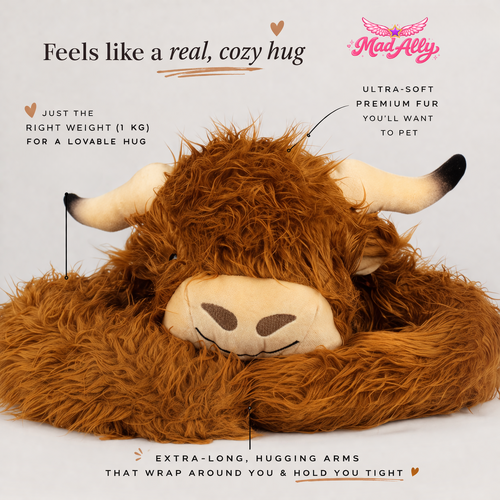 Weighted Animals Highland Cow 60cm